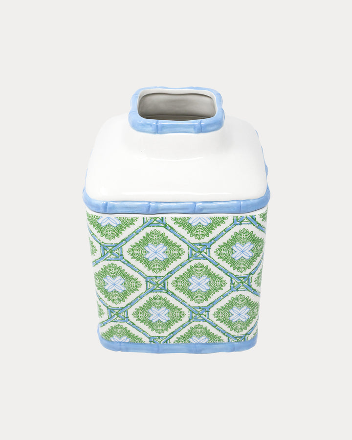 Tissue Holder - Bamboo Logo Trellis