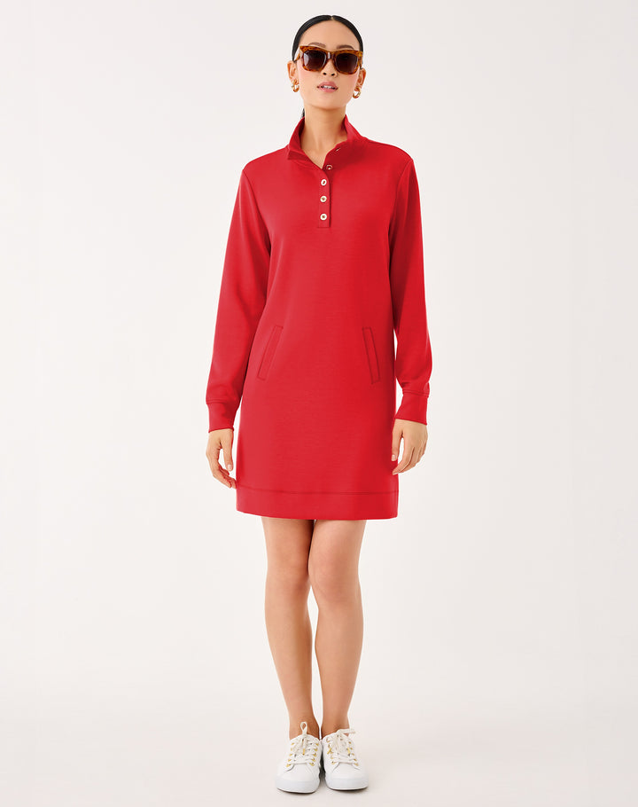 UPF 50+ Cowie Dress - Cranberry Red