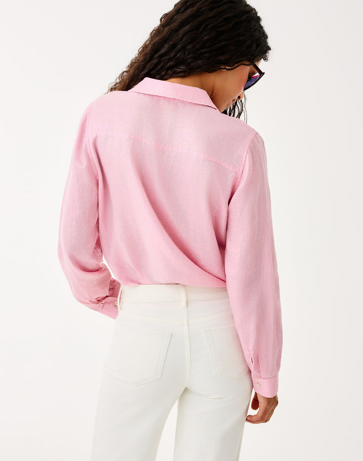 Sea View Metallic Button - Conch Shell Pink