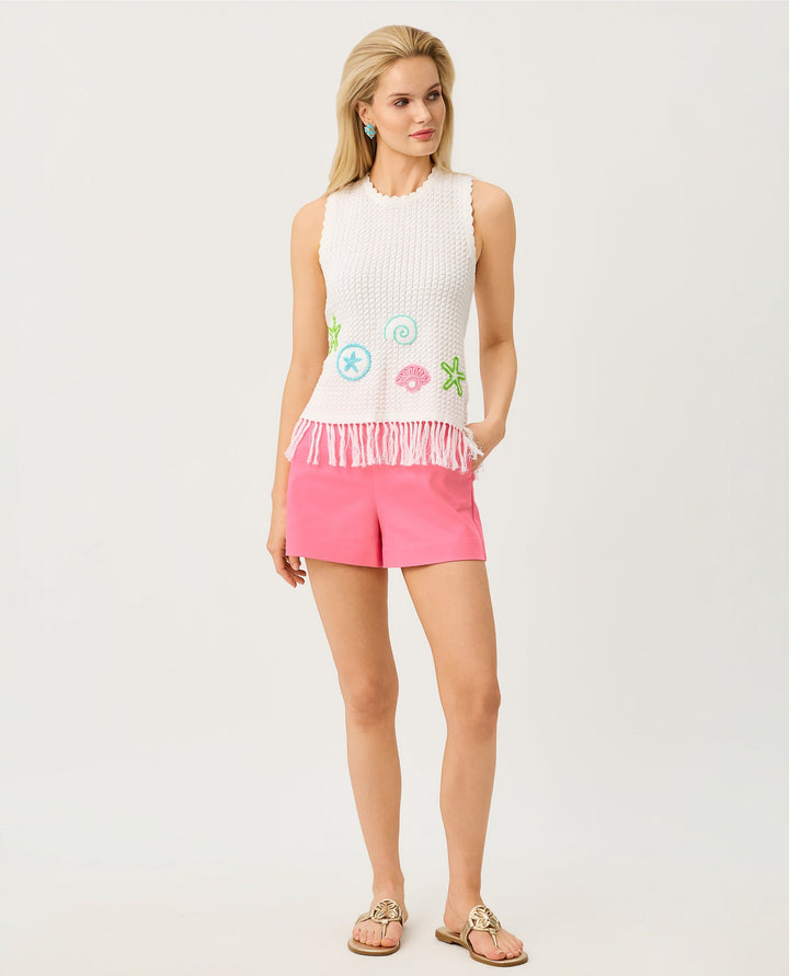 Roe Sweater Shell Tank - Resort White Starfish