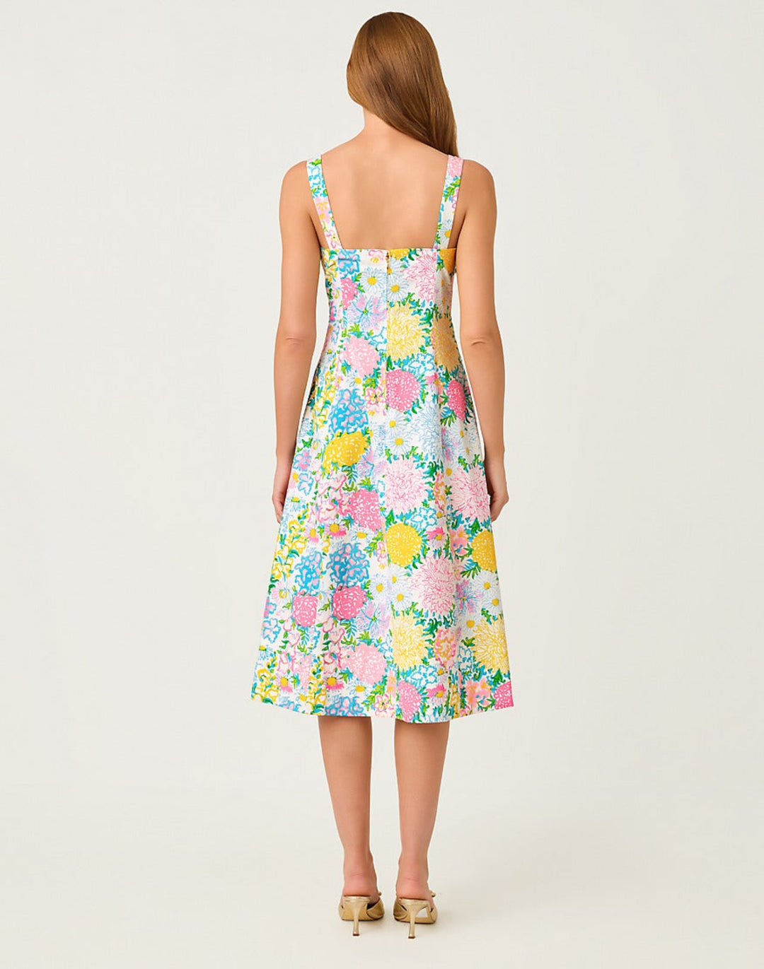 Nelly Stretch Midi Dress - Multi Lilly Garden