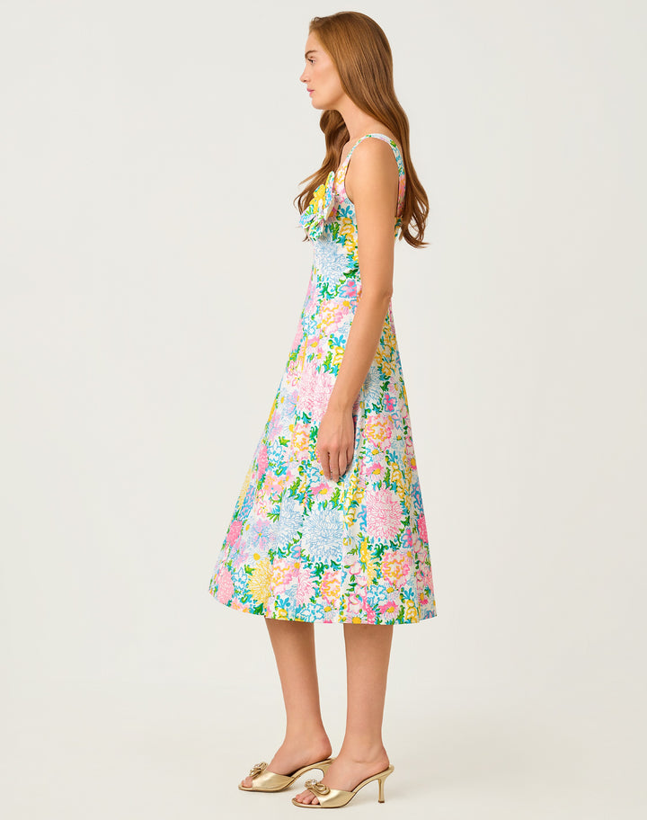 Nelly Stretch Midi Dress - Multi Lilly Garden