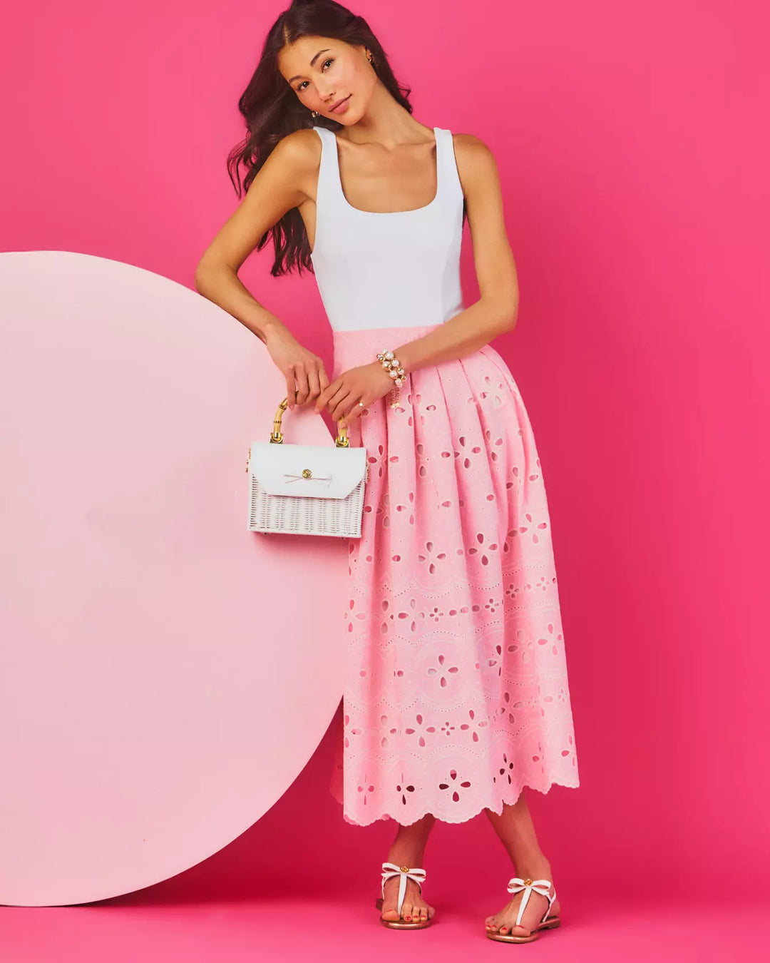 Lissette Eyelet Midi Dress