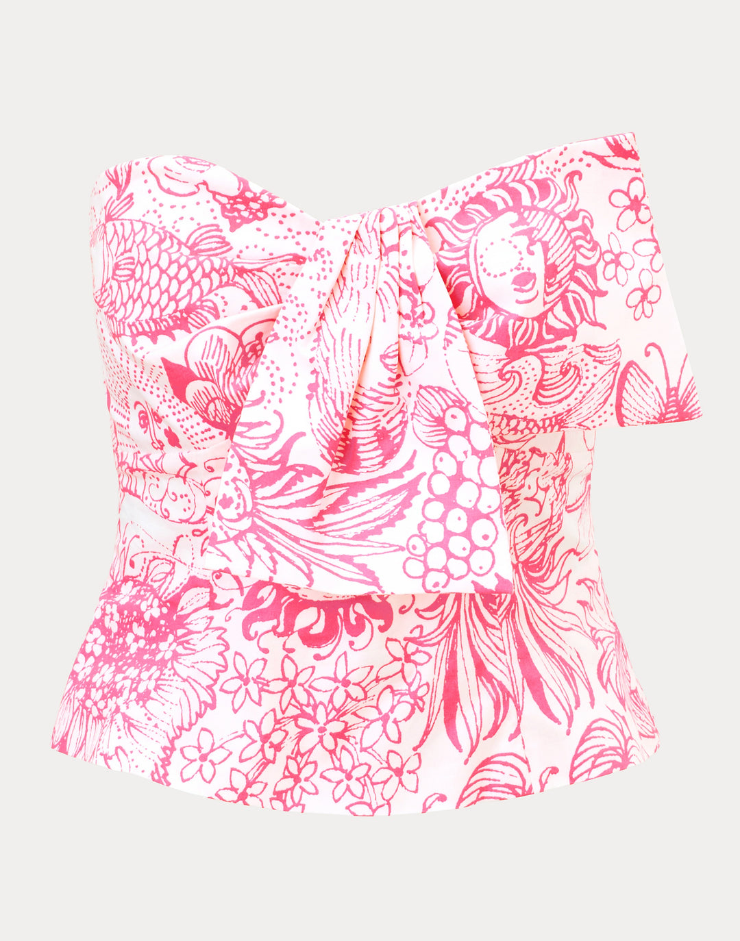 Parni Strapless Cropped Top - Cherry Blossom Fleur De Lilly