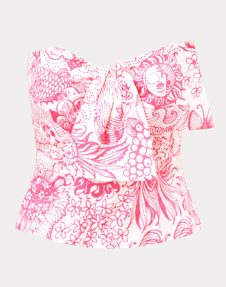 Parni Strapless Cropped Top - Cherry Blossom Fleur De Lilly