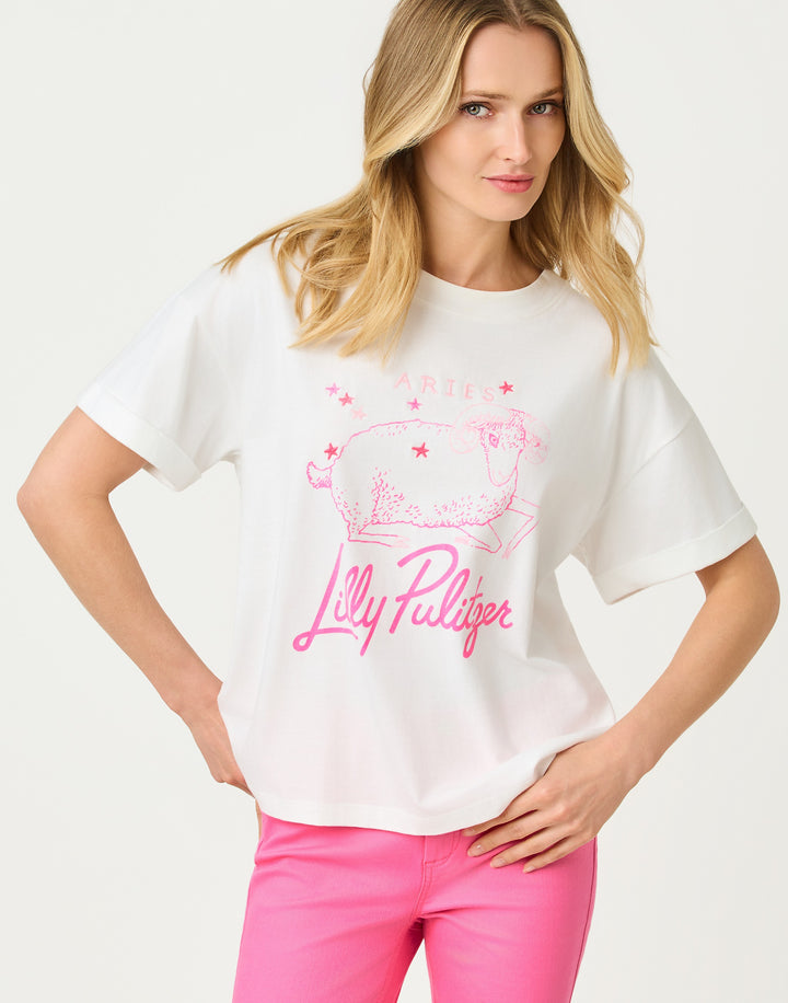 Stella Knit Top - Multi Aries Graphic