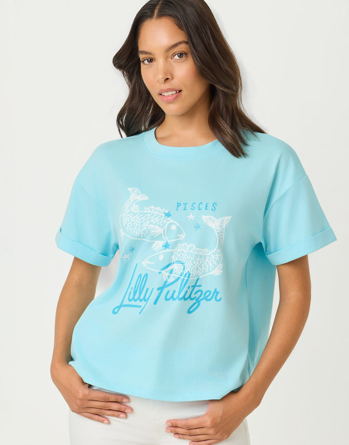 Stella Knit Top - Multi Pisces Graphic