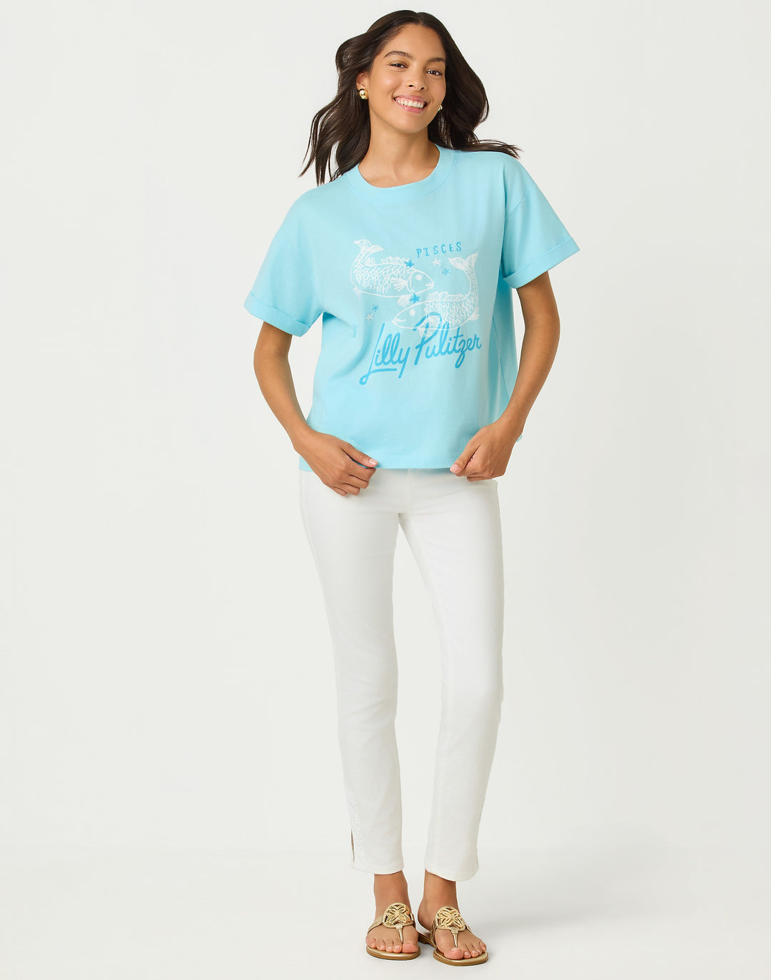 Stella Knit Top - Multi Pisces Graphic