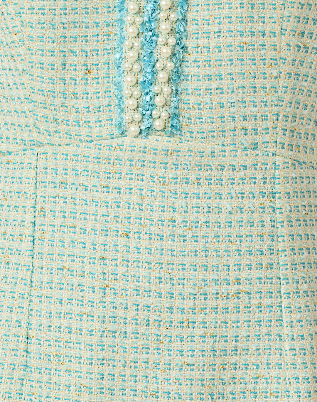 Aria Boucle Shift Dress- Capri Blue Fantasy