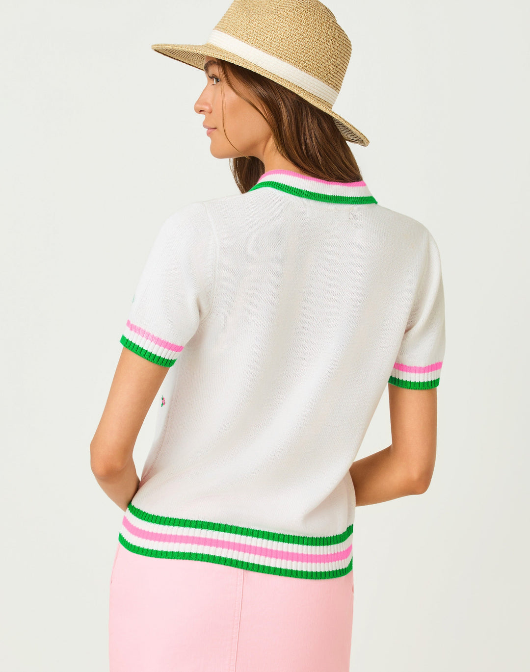 Suzette Sweater - Resort White Derby Ditsy