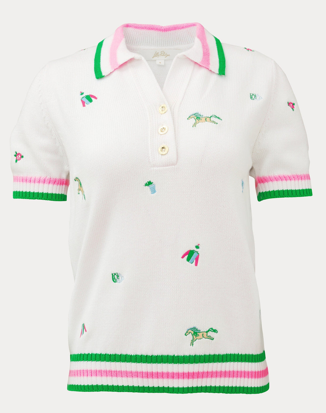 Suzette Sweater - Resort White Derby Ditsy