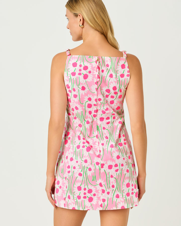 Delores Sleeveless Romper - Conch Shell Pink Sunny Daisies