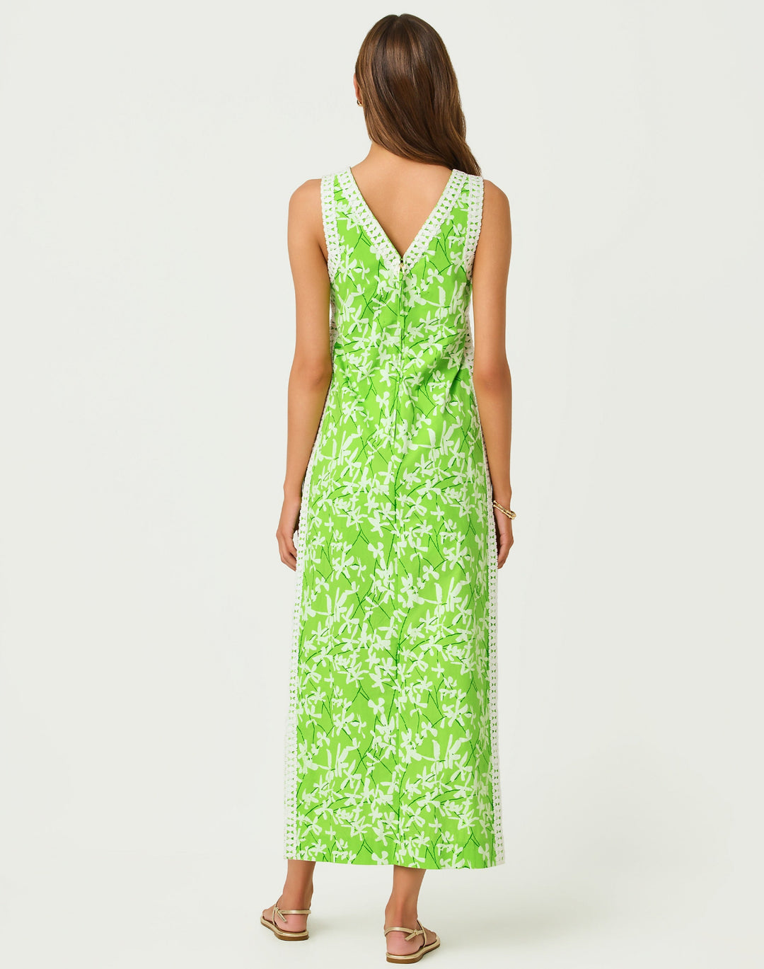 Tina Maxi Romper - Crocodile Green Liza Overprint