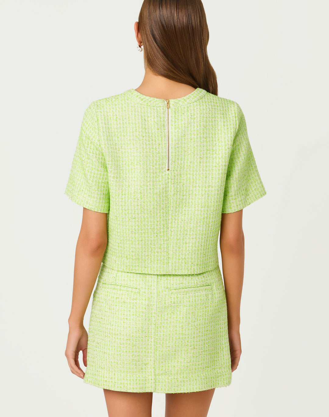 Irving Top - Crocodile Green Fantasy Boucle