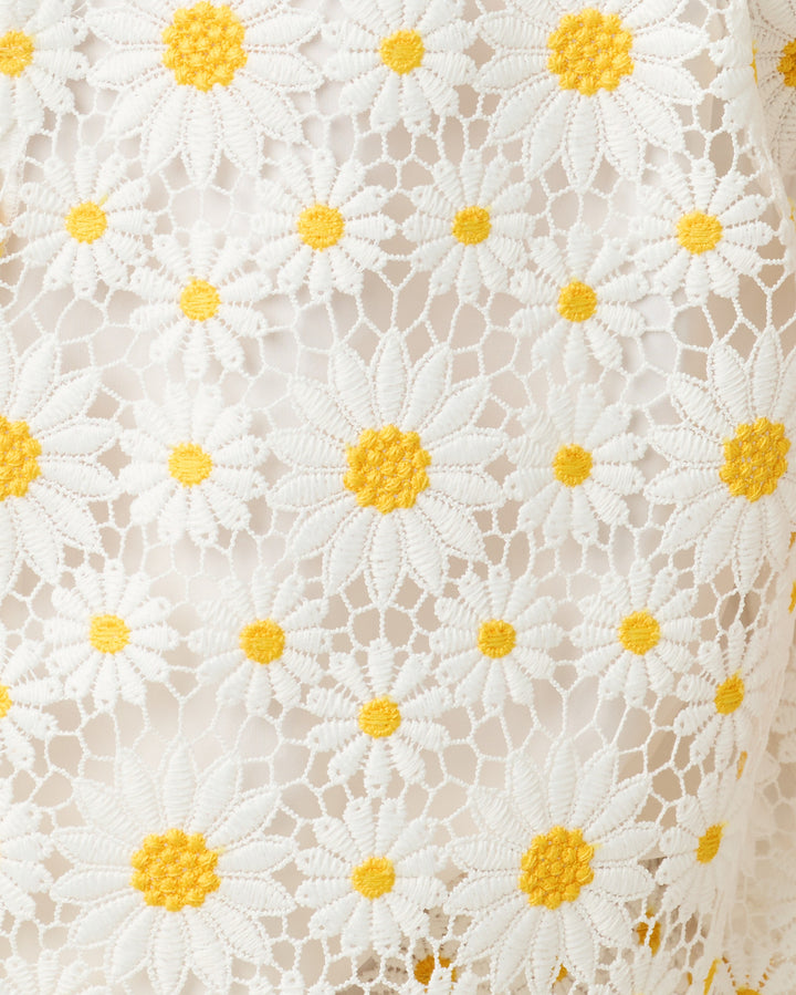 Louise Cropped Top - Resort White Fresh