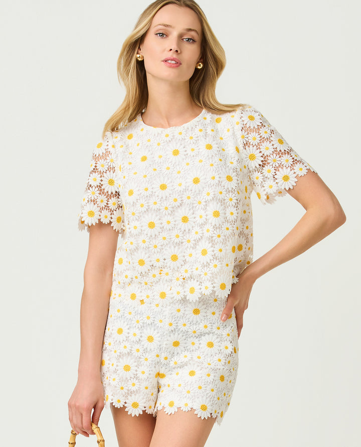 Devra Lace Short - Resort White Fresh
