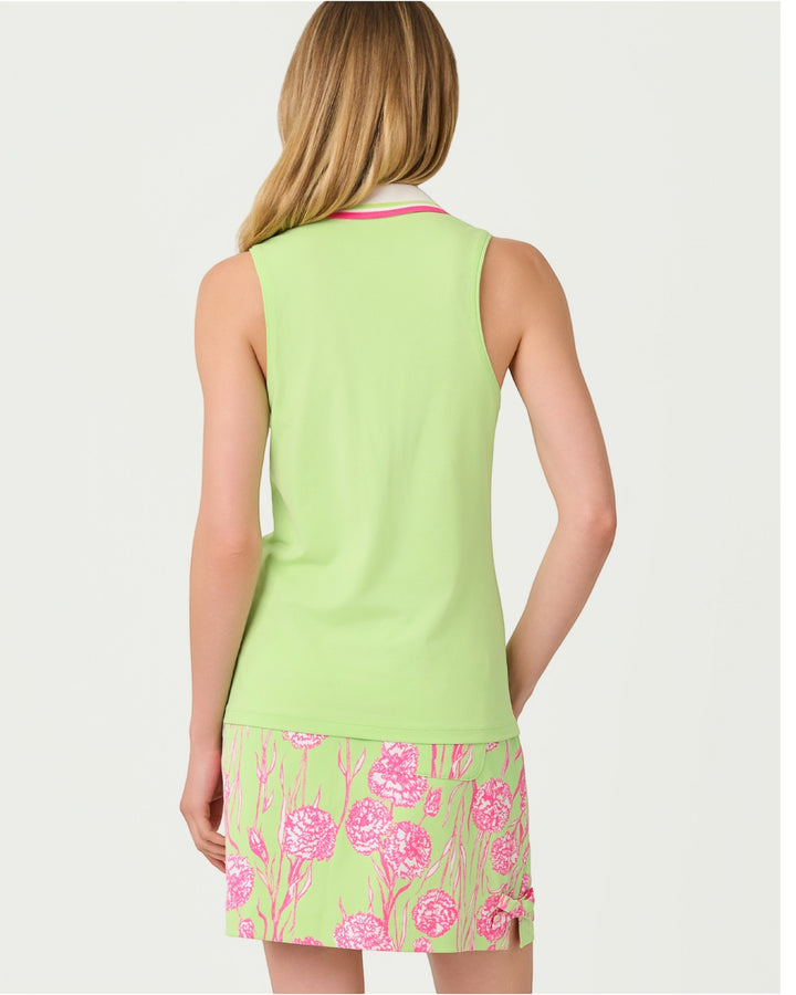 Frida Upf 50+ Sleeveless Polo - Pistachio Macaron