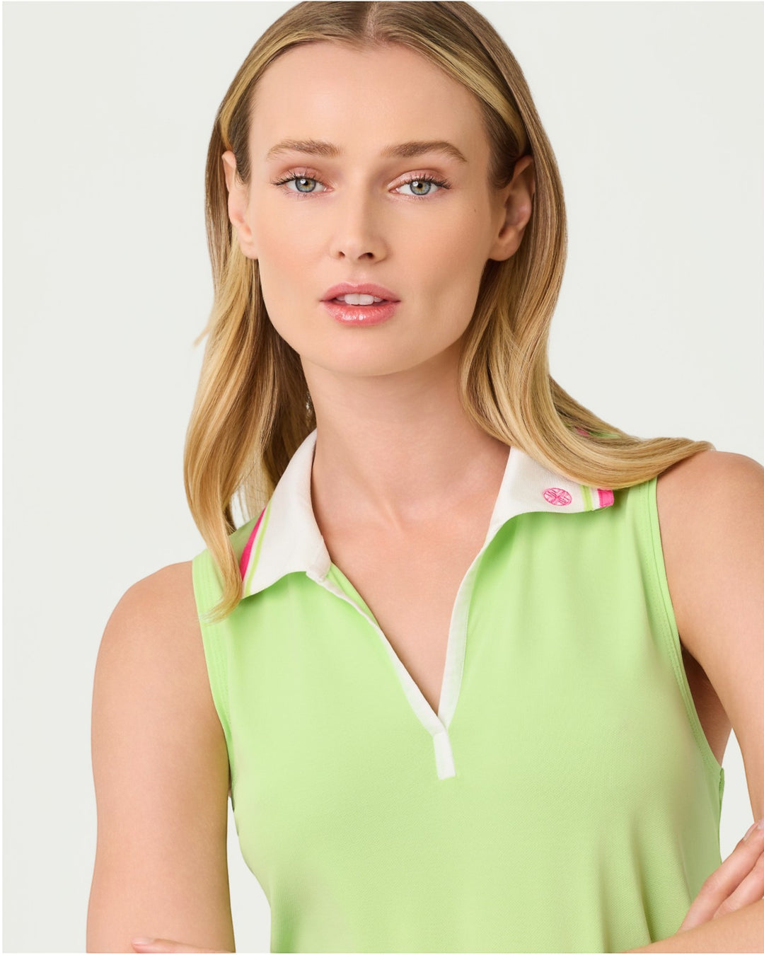 Frida Upf 50+ Sleeveless Polo - Pistachio Macaron