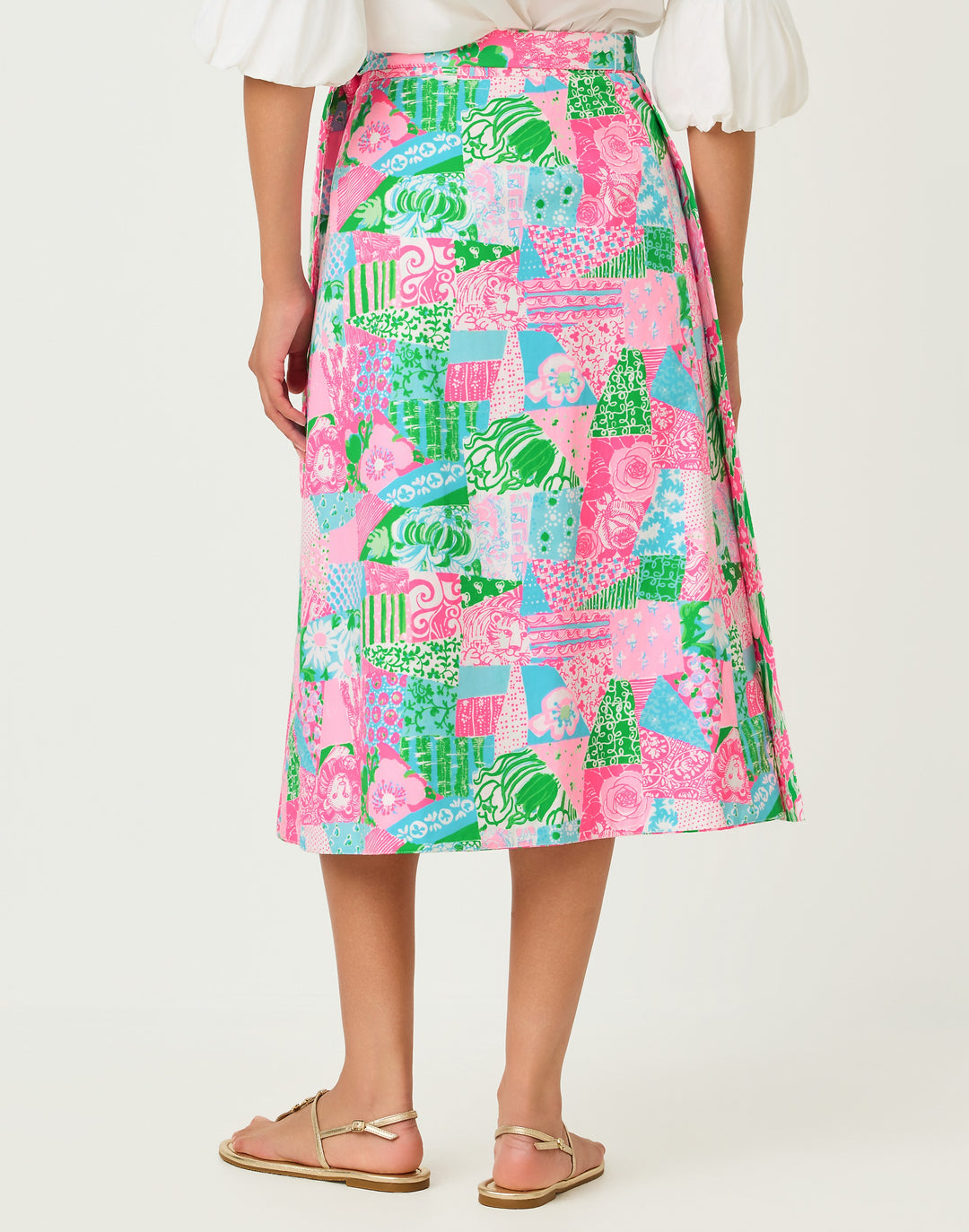 Constance Reversible Midi Skirt - Multi Crazy Quilt