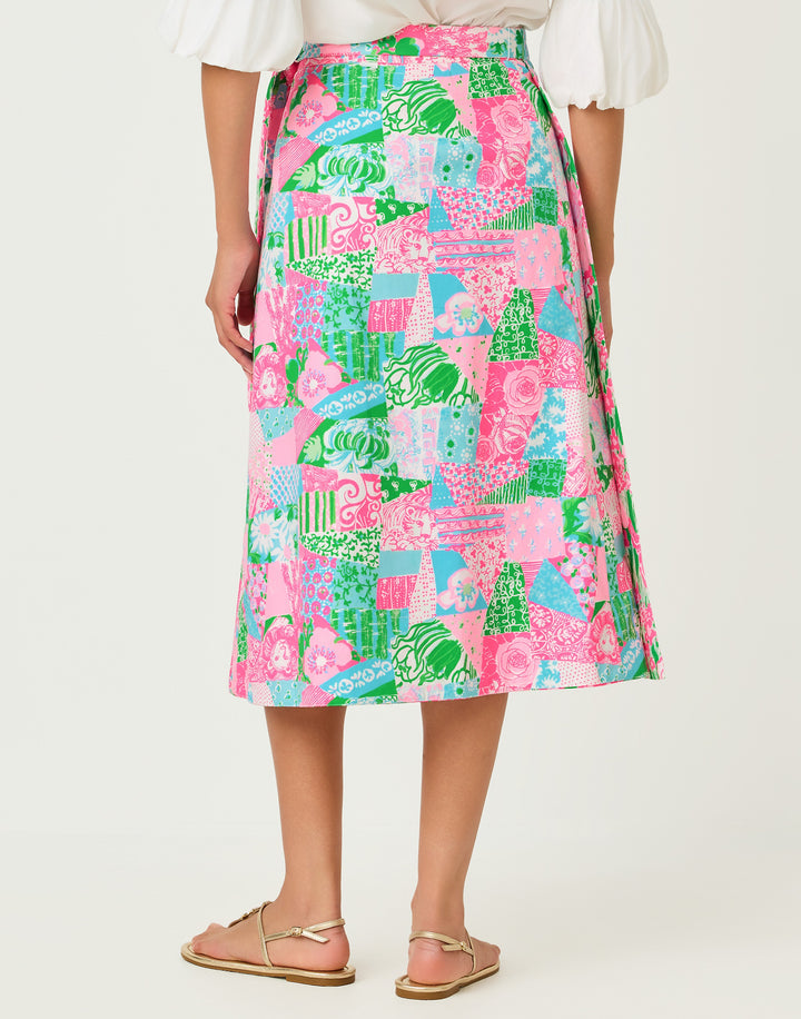 Constance Reversible Midi Skirt - Multi Crazy Quilt