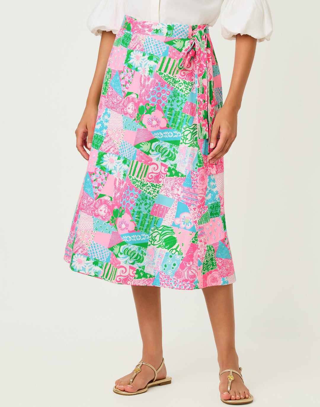 Constance Reversible Midi Skirt - Multi Crazy Quilt