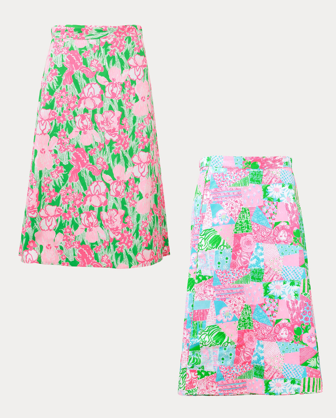 Constance Reversible Midi Skirt - Multi Crazy Quilt