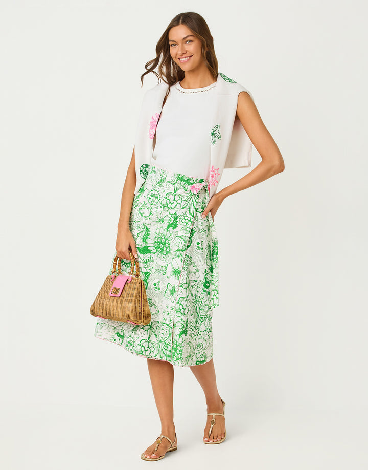 Constance Reversible Midi - Putting Green Fleur