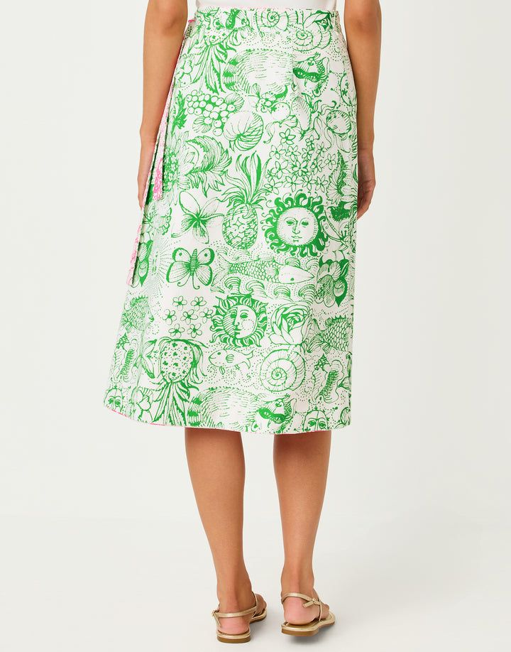 Constance Reversible Midi - Putting Green Fleur