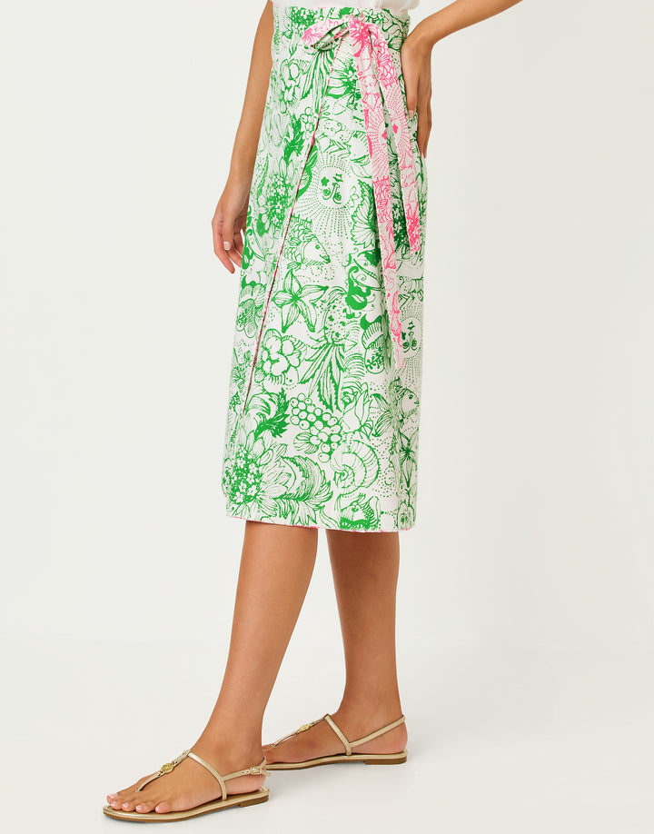 Constance Reversible Midi - Putting Green Fleur