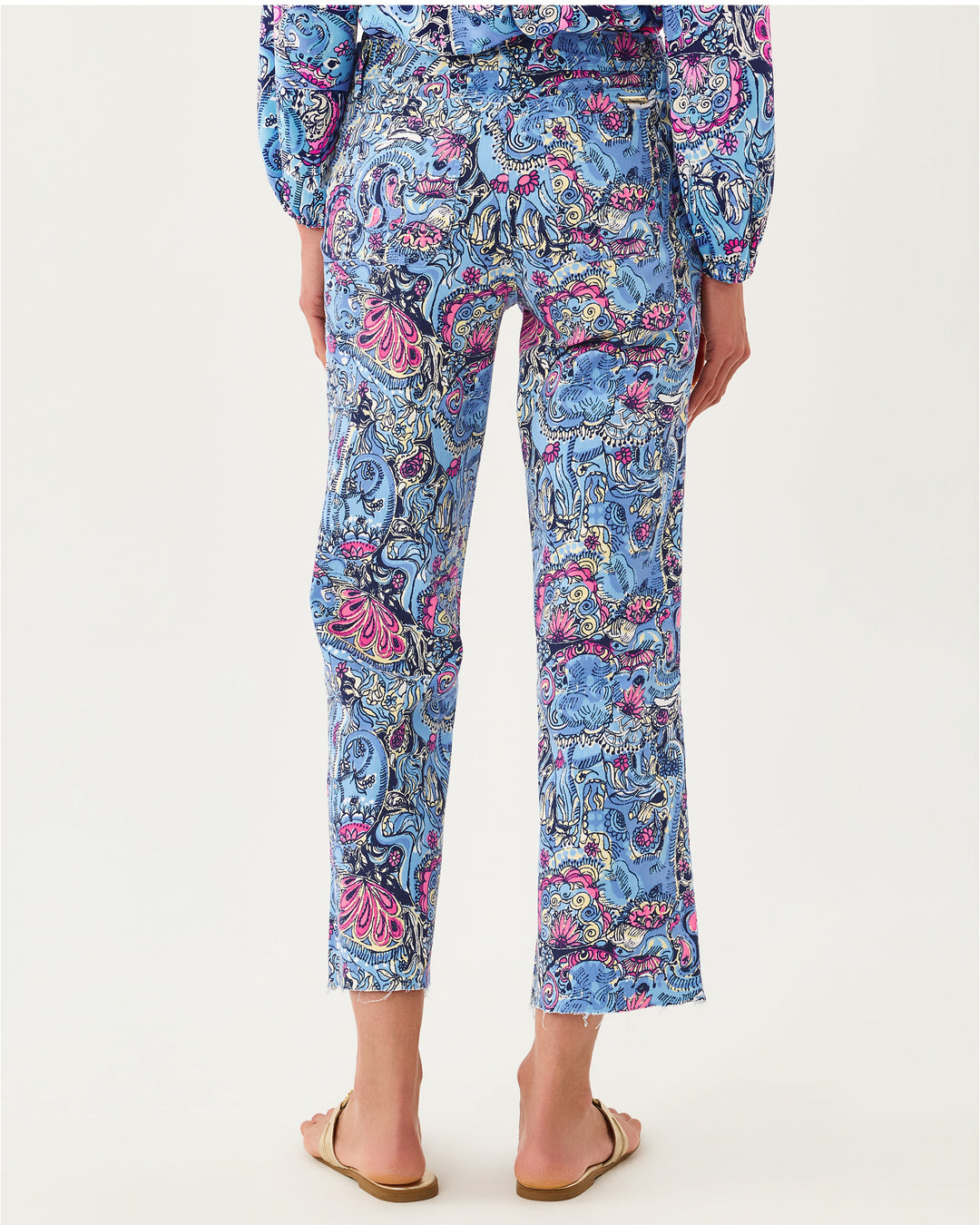 Harleen High Rise Crop Jean - Multi Paisley Parade