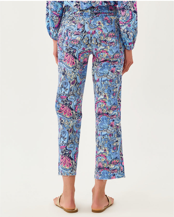 Harleen High Rise Crop Jean - Multi Paisley Parade