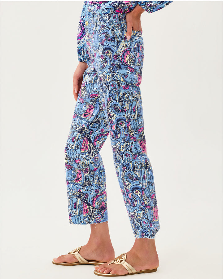 Harleen High Rise Crop Jean - Multi Paisley Parade