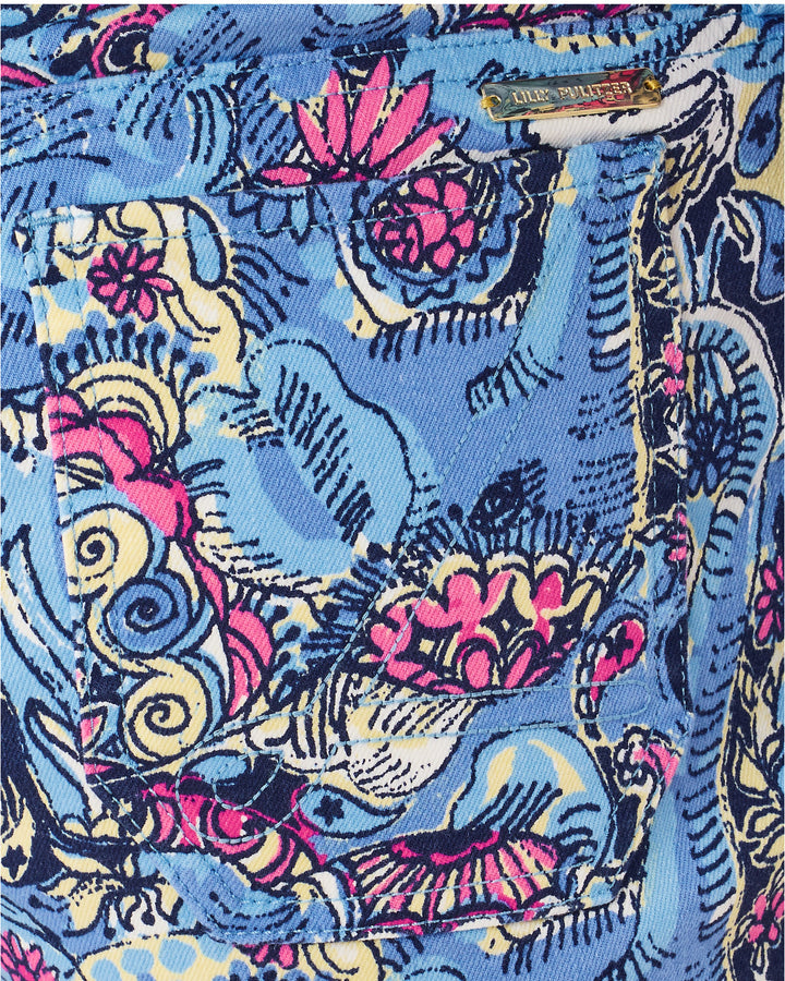 Harleen High Rise Crop Jean - Multi Paisley Parade