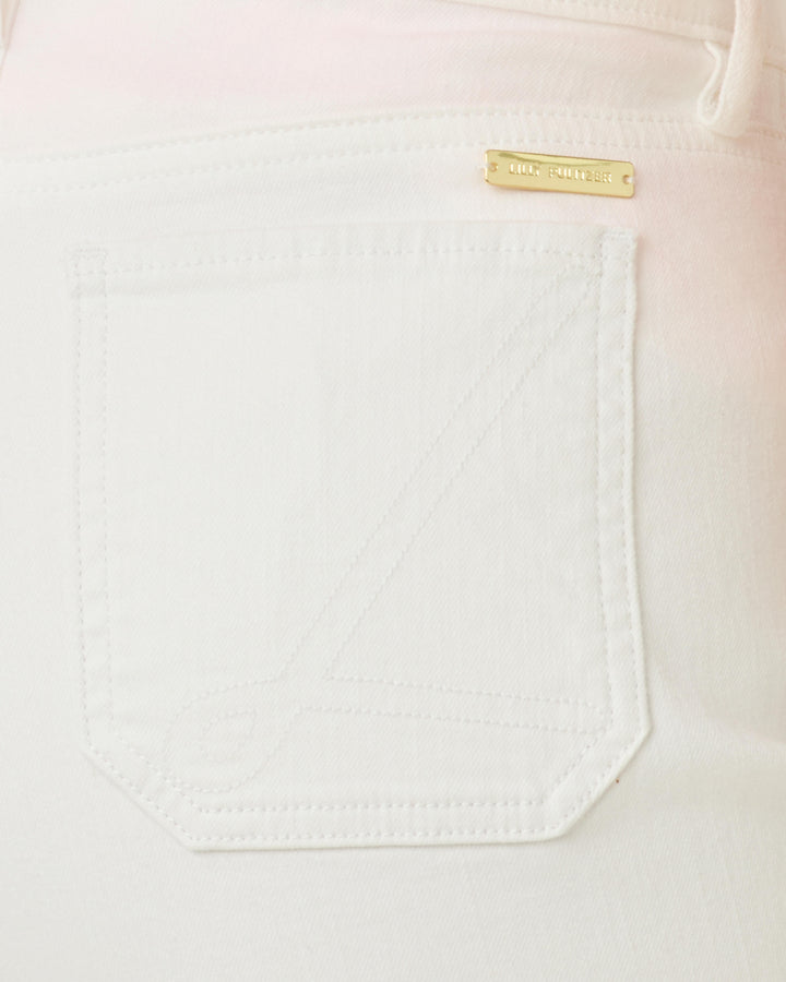 Harleen High Rise Crop Jean - Resort White