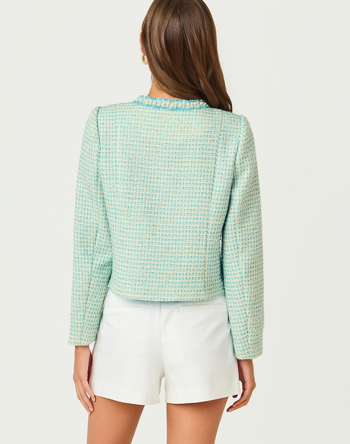 Rohana Boucle Jacket - Capri Blue Fantasy