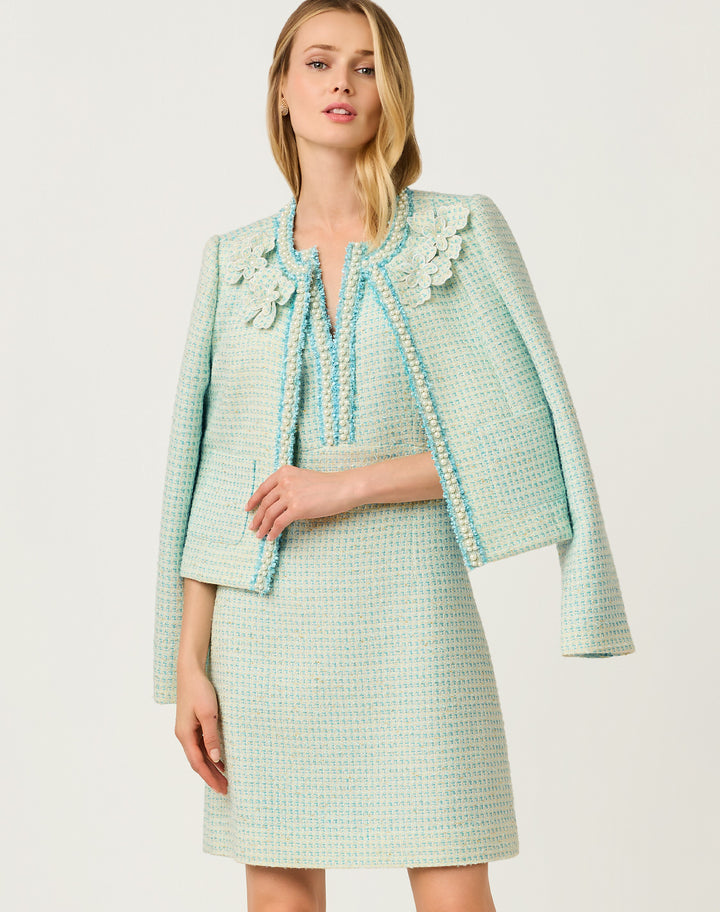 Rohana Boucle Jacket - Capri Blue Fantasy