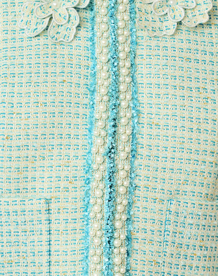 Rohana Boucle Jacket - Capri Blue Fantasy