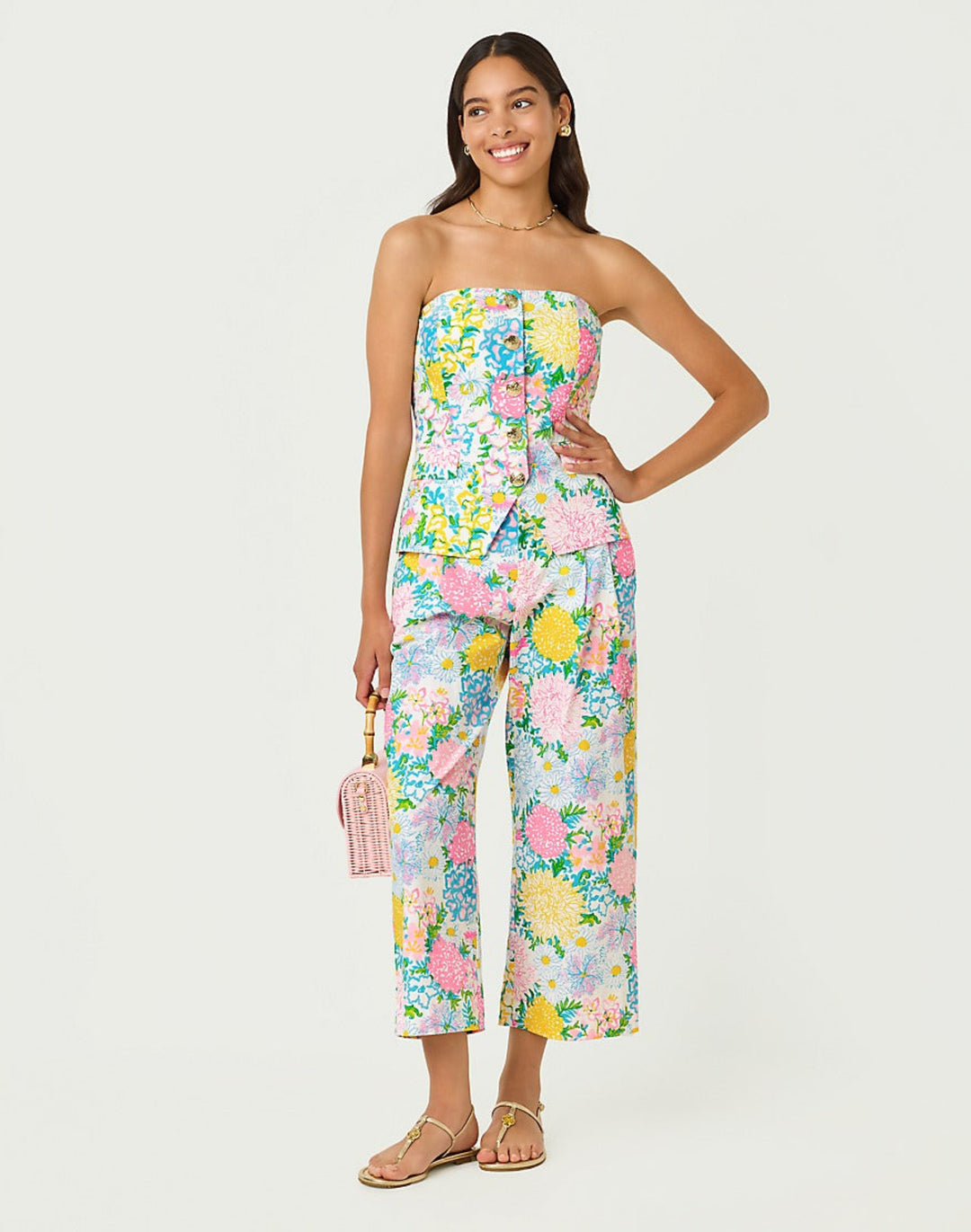 Danneel Strapless Top - Multi Lilly Garden