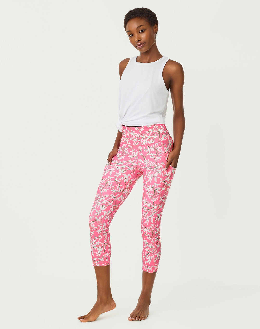 Weekender High Rise Crop - Confetti Pink Crossgrain