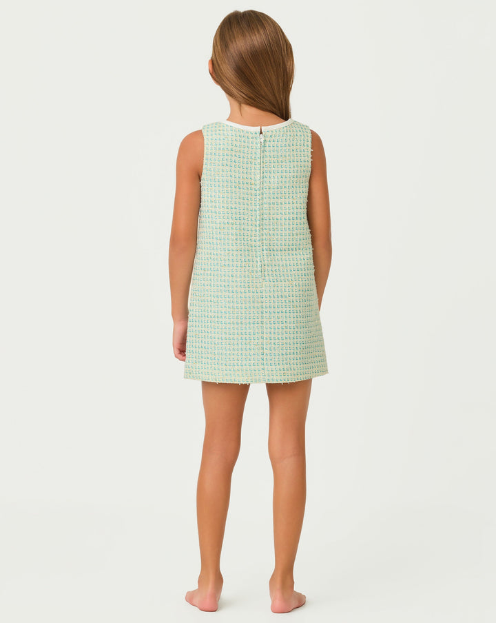 Mini Aria Shift Dress - Capri Blue Fantasy