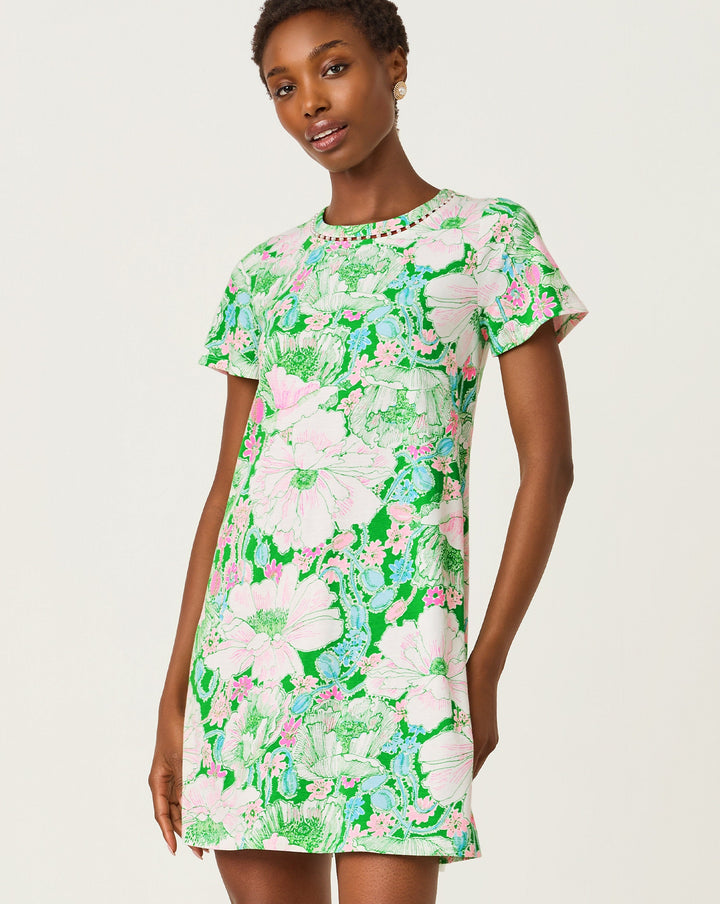 Cody Short Sleeve Dress - Putting Green Poppyland