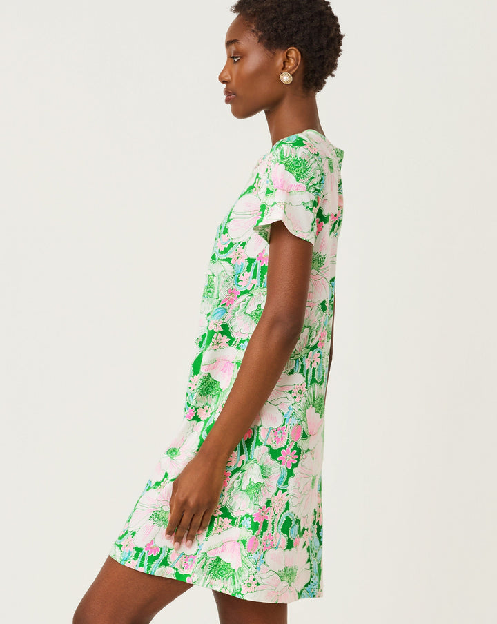 Cody Short Sleeve Dress - Putting Green Poppyland
