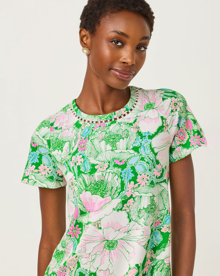 Cody Short Sleeve Dress - Putting Green Poppyland