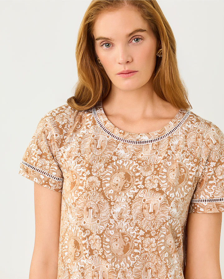 Cody Short Sleeve Dress - Iced Latte Lil Jims Stuff