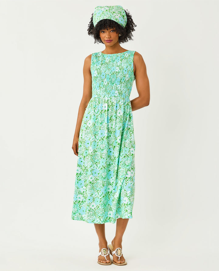 Finnley Midi Dress - Mint Condition Burst of Joy