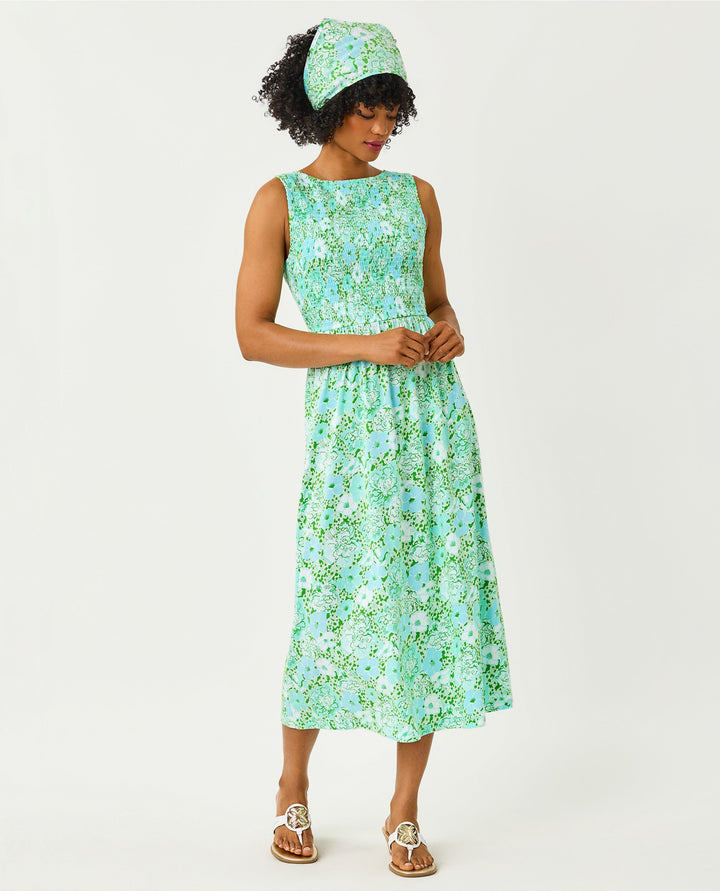 Finnley Midi Dress - Mint Condition Burst of Joy