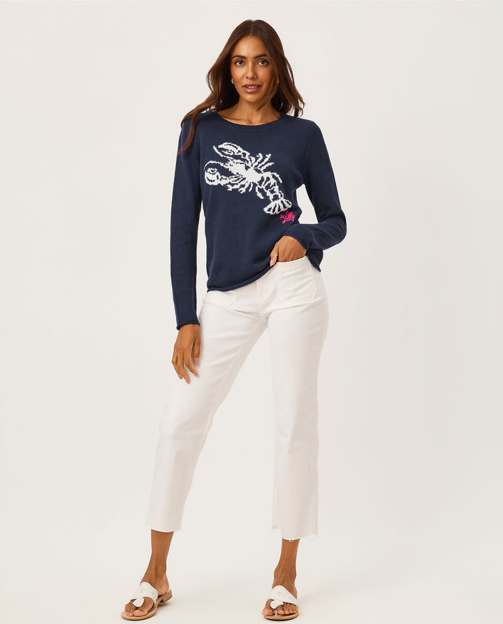 Kellyn Sweater - Low Tide Navy Nautical Lobster Jacquard