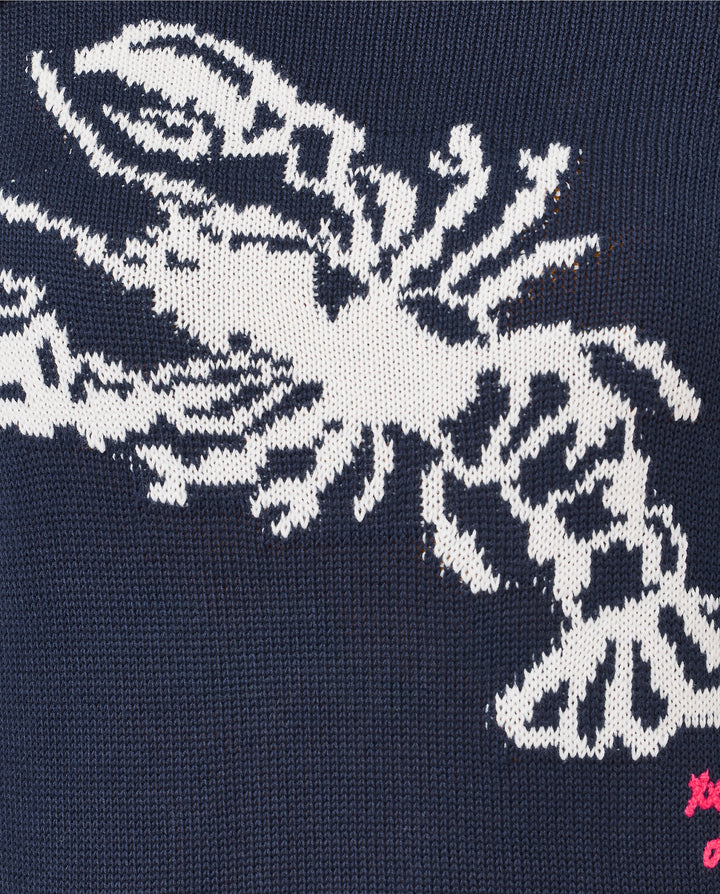Kellyn Sweater - Low Tide Navy Nautical Lobster Jacquard
