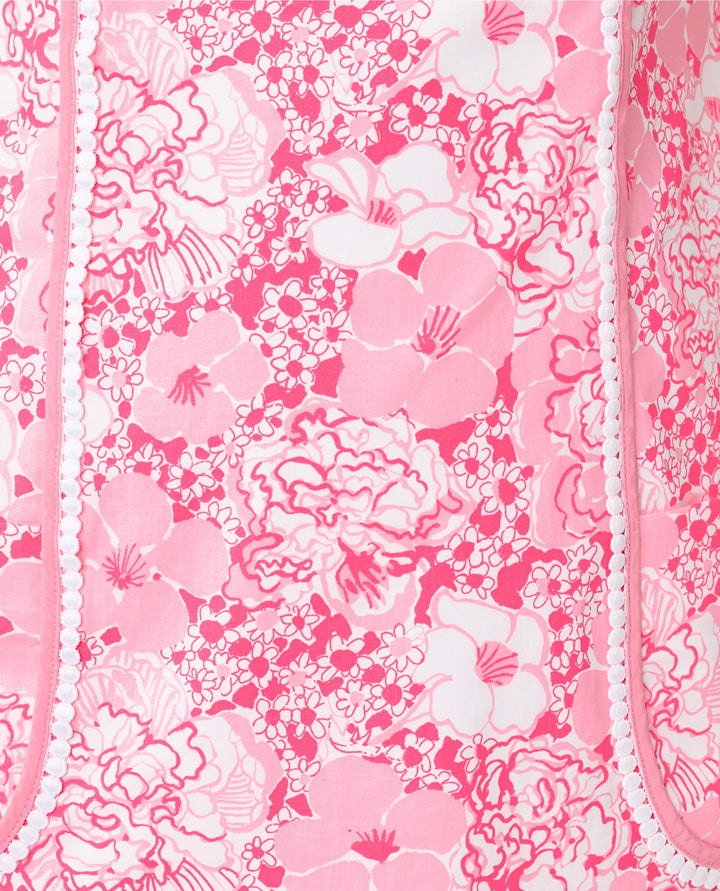 Adetta Short Sleeve Stretch Shift Dress - Conch Shell Pink Burst Of Joy