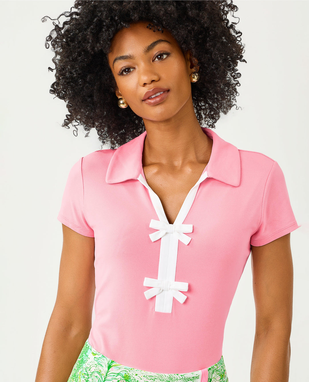 Frida Upf 50+ Bow Polo - Conch Shell Pink